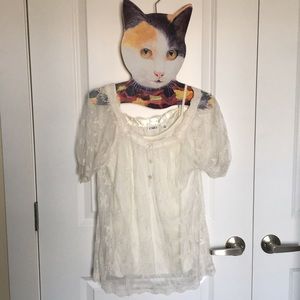 Lace top with undershirt from Cato M